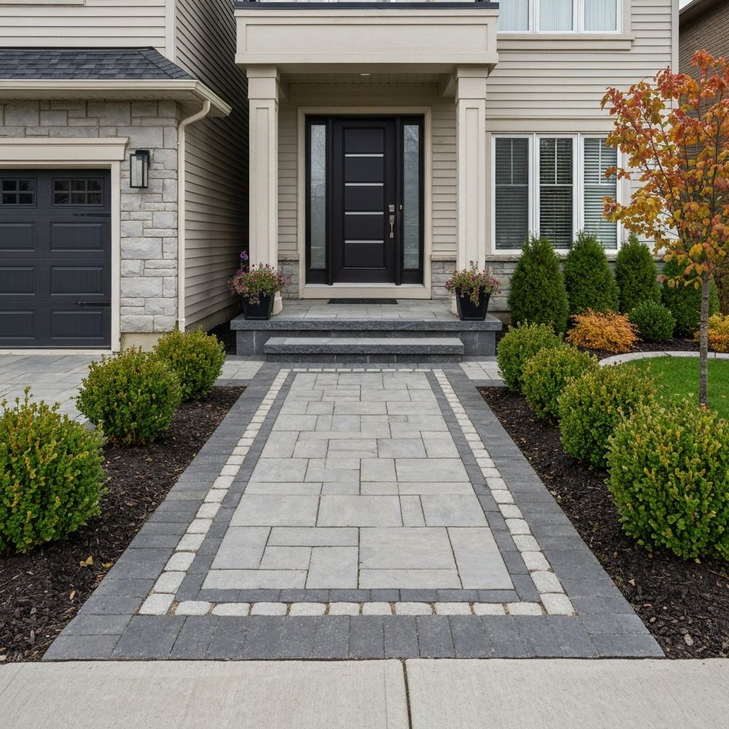 Front Entrance Walkway interlock project