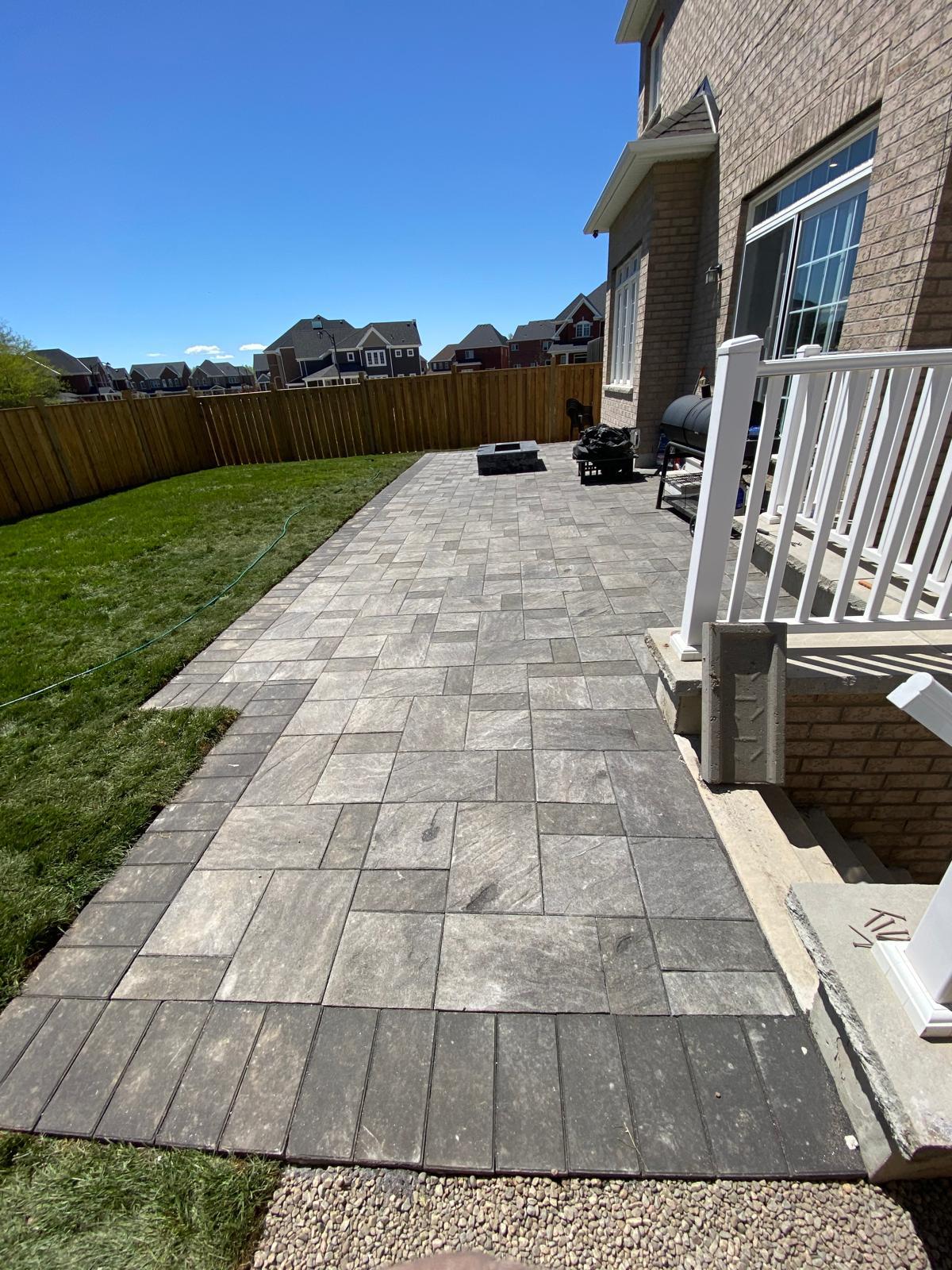 Backyard Patio interlock project